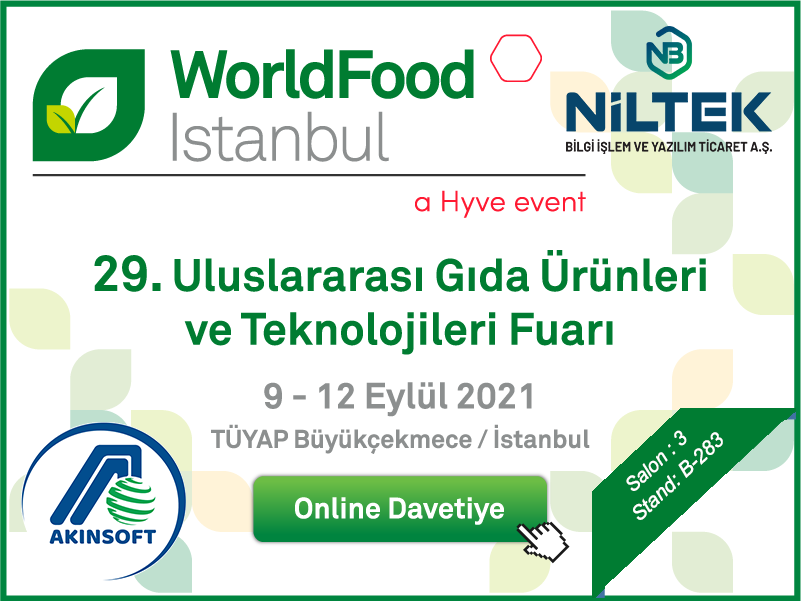9-12 Eylül'de WorldFood İstanbul Fuarındayız.